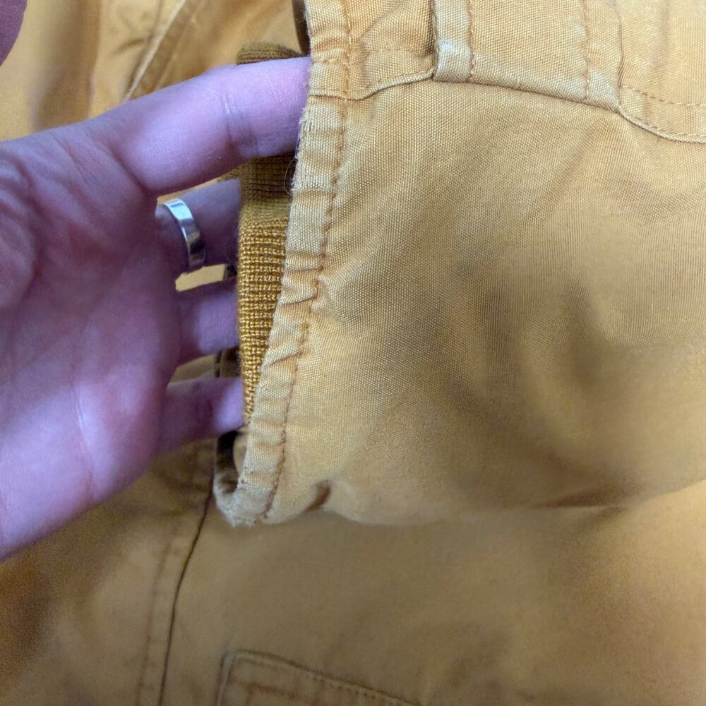 Vintage 90s Eddie Bauer Men's Yellow Goose Down Coat Outdoors Warm M - Picture 6 of 14
